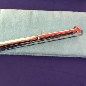 Tiffany & Co Sterling Steel T Clip Ball Point Pen